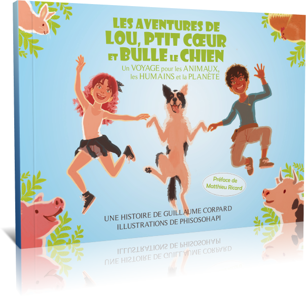Lou Ptit Coeur et Bulle le chien