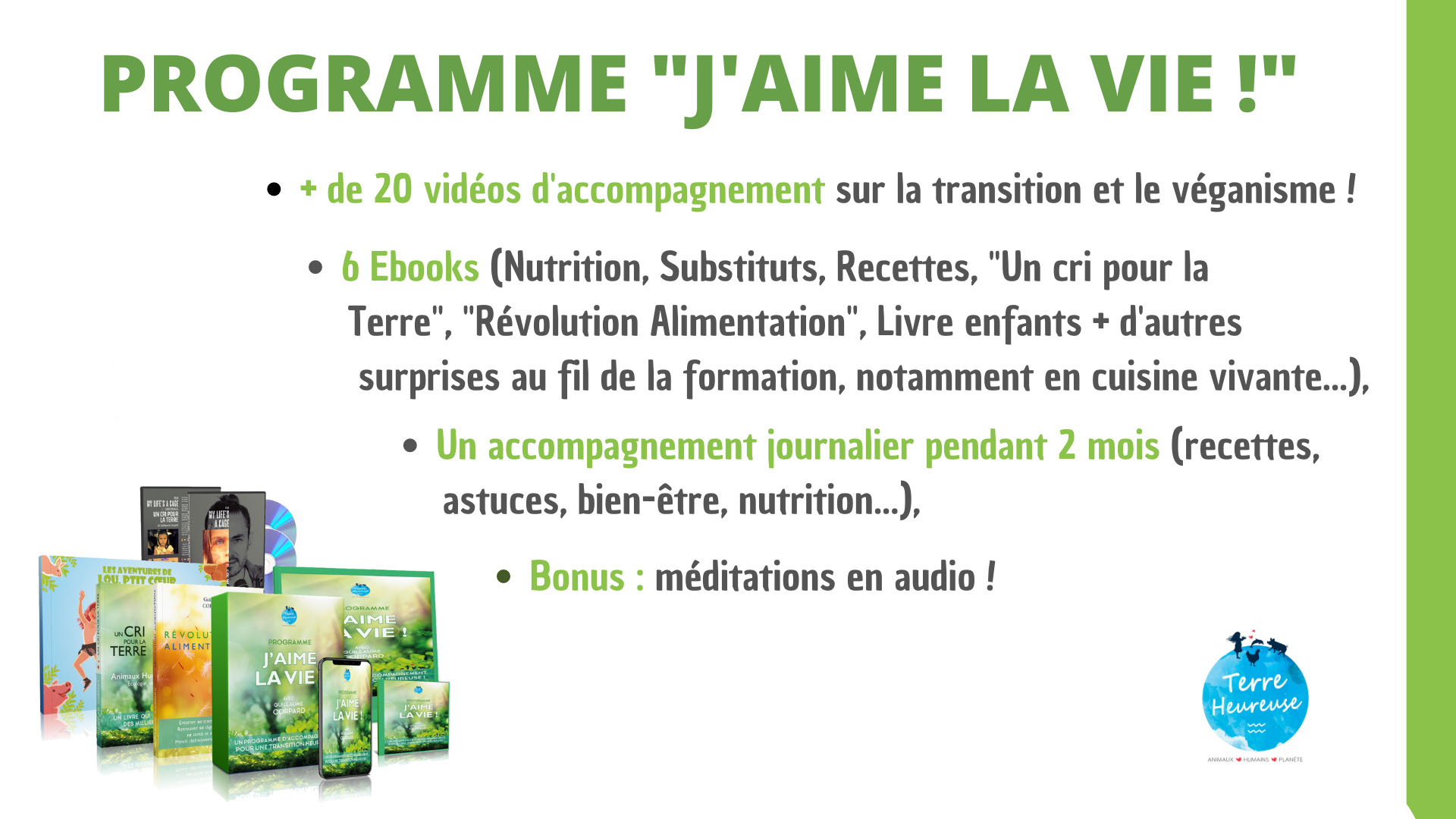 Pack complet de la formation J’aime la Vie